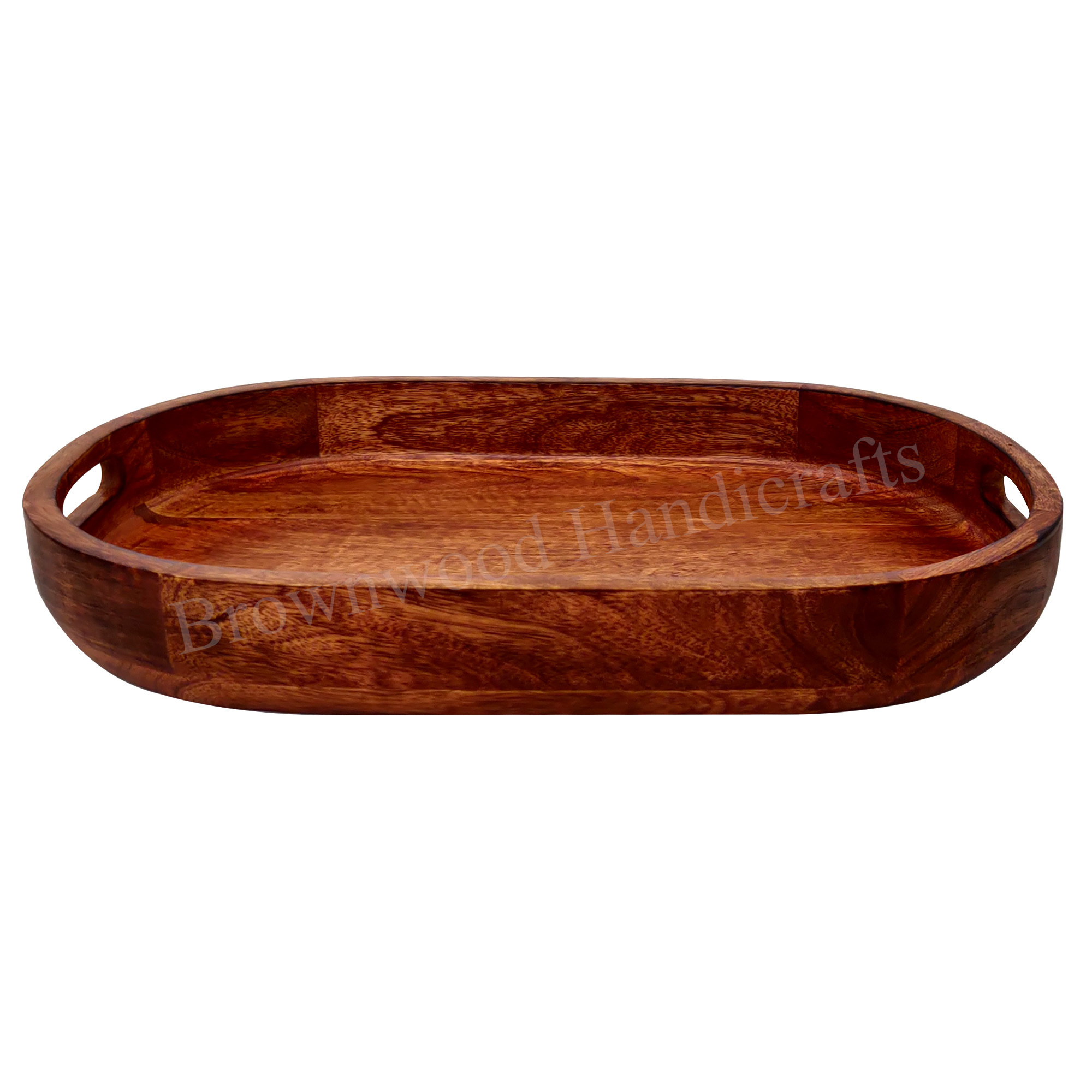 Wood Wooden Oval Serving Tray