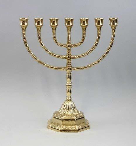 Brass Full Engraved High Quality Menorah