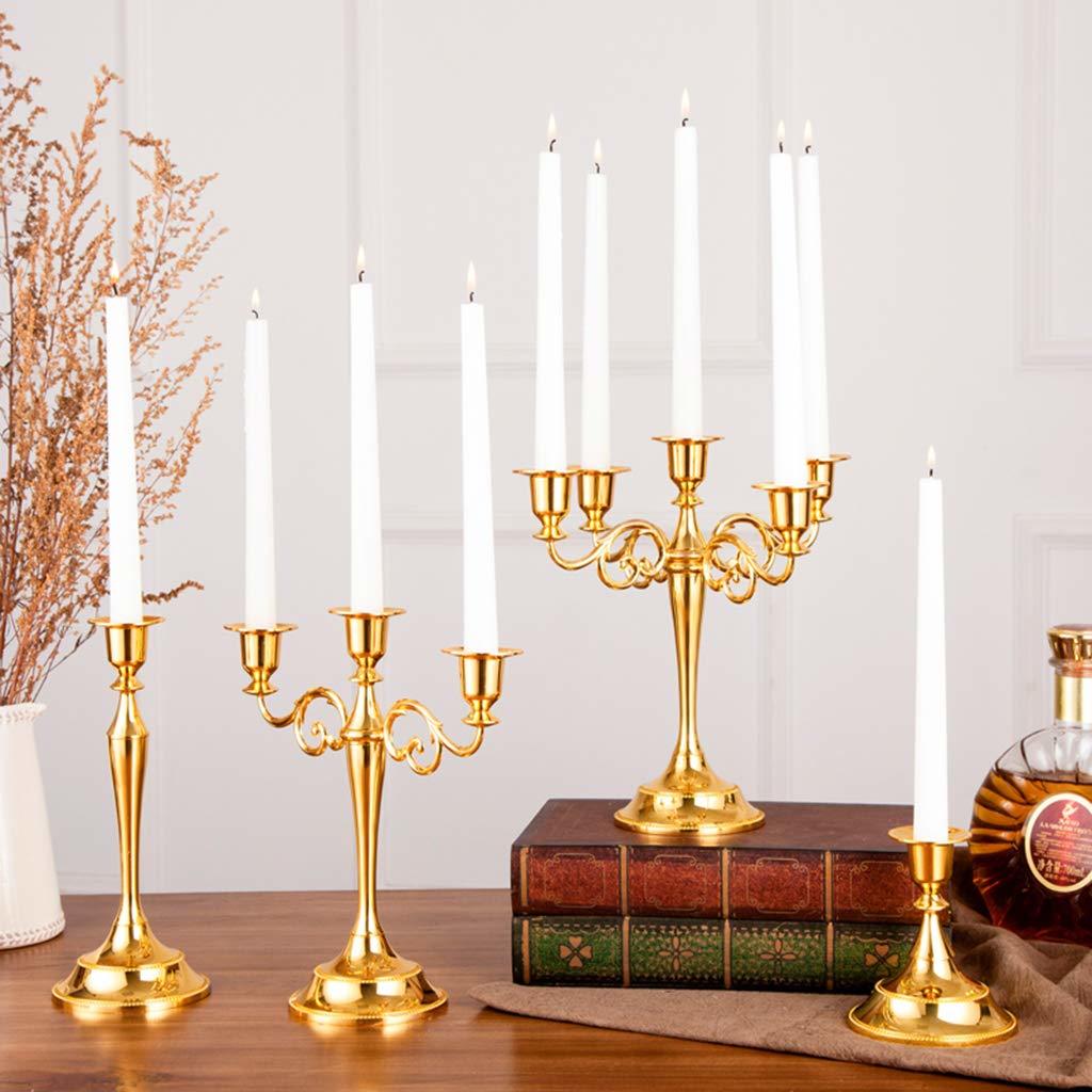 Brass Gold Candle Holder Set