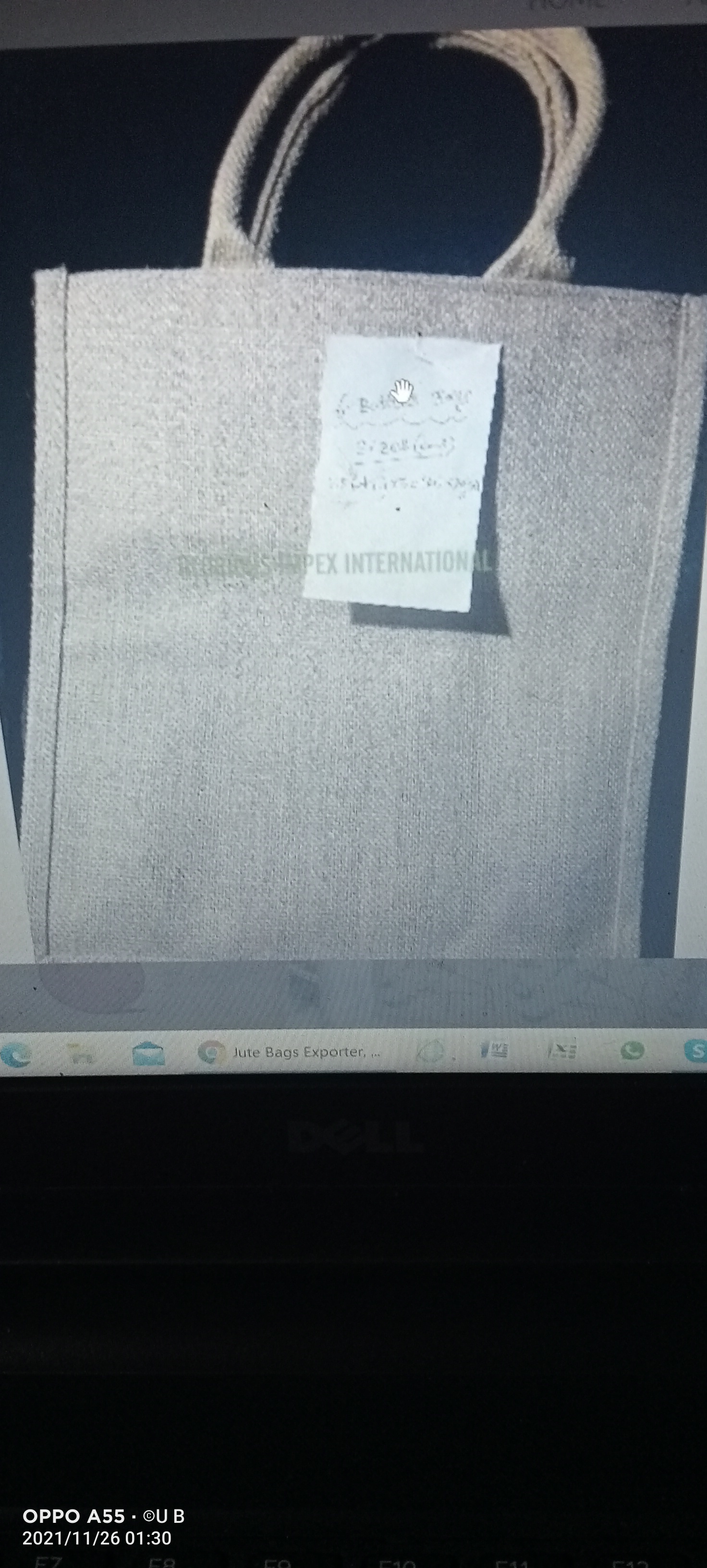 Jute Bags - Medium Size, Brown Color, Variable Dimensions | Eco-friendly, Durable, Customizable, Reusable, Stylish With Cotton Handles