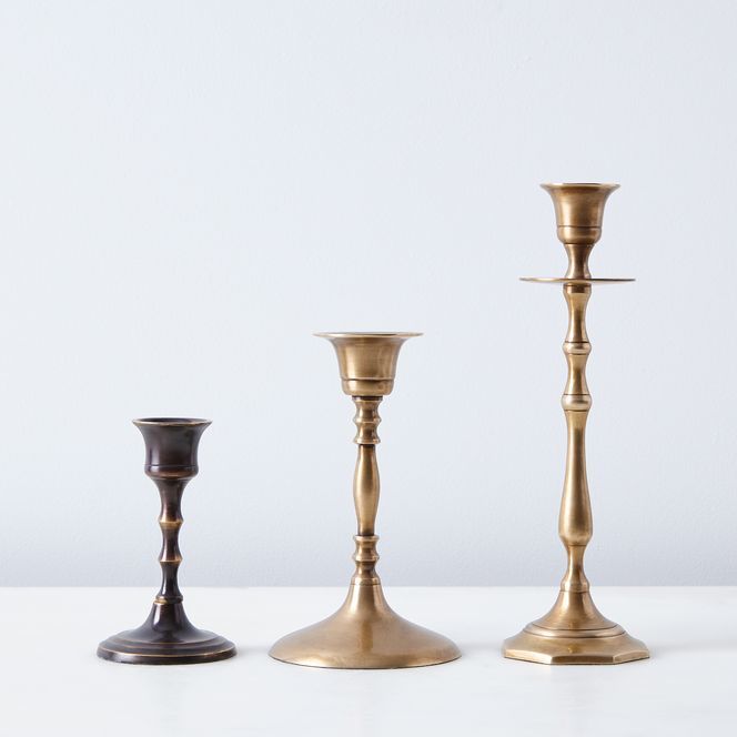 Brass Full Engraved Black Candle Holder