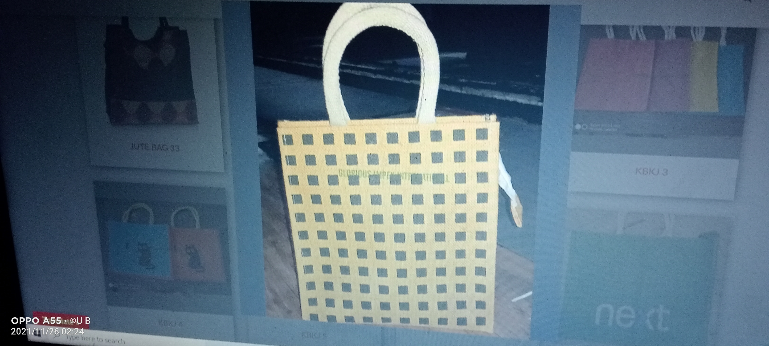 Jute Bags - Customized Red Jute Material, Flexiloop Handle For Advertising, Gift, Promotional, Shopping Use