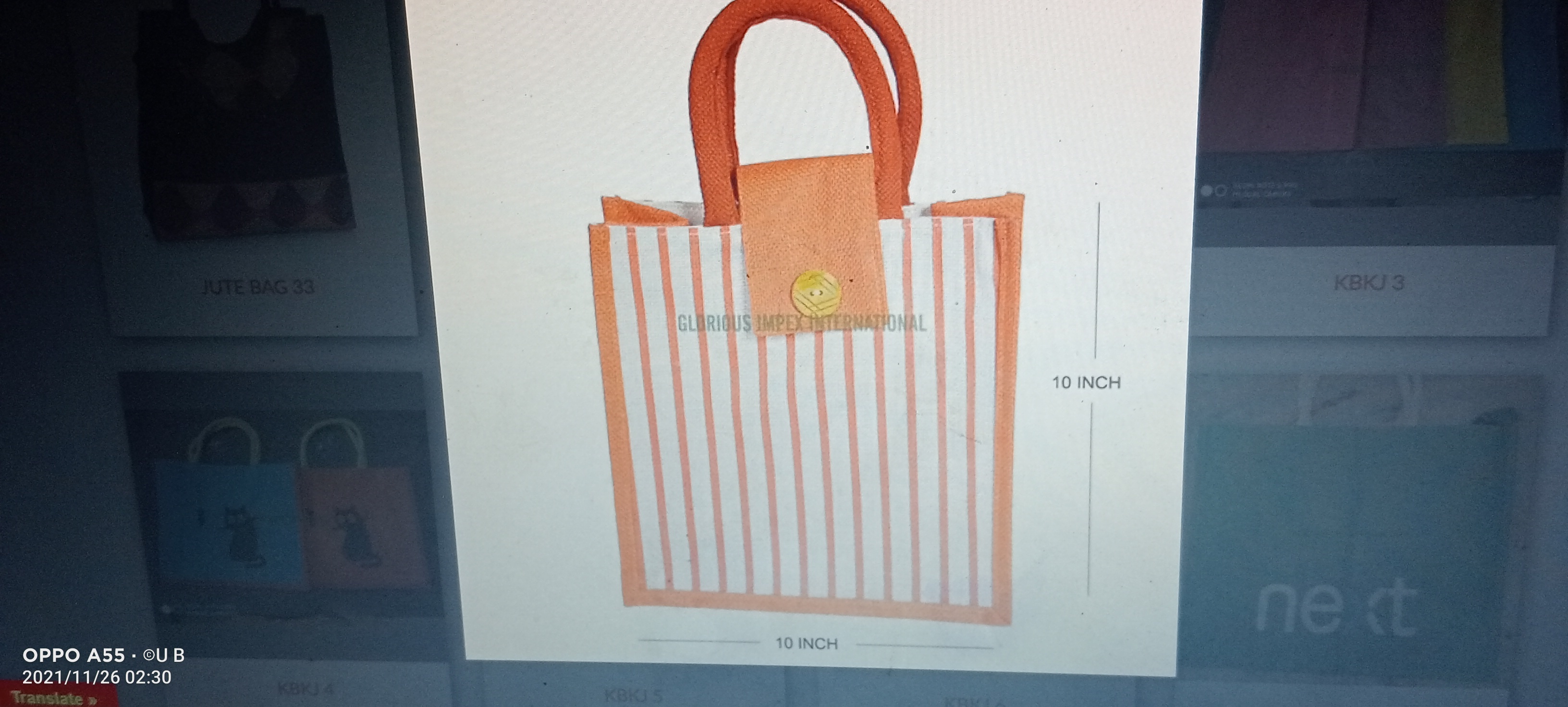 Jute Bags - Customized Red Jute Material, Flexiloop Handle For Advertising, Gift, Promotional, Shopping Use