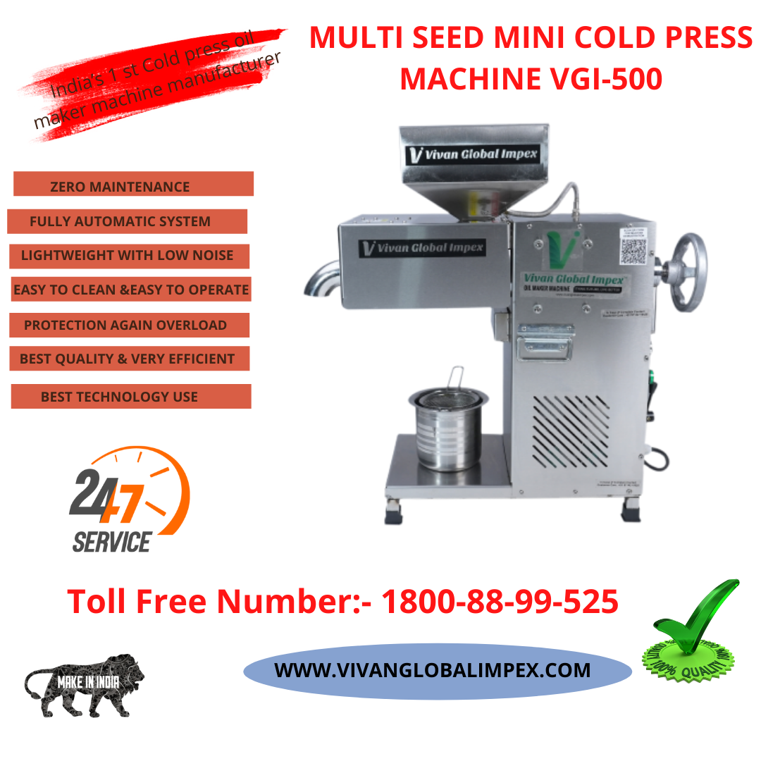 Oil Mill Machine - 304 Food Grade Stainless Steel, 74x40x66 Cm Dimensions, Silver Color, Automatic Operation | 1 Year Warranty, 22 Production Capacity, 220-240 Voltage, 75 Kg Weight