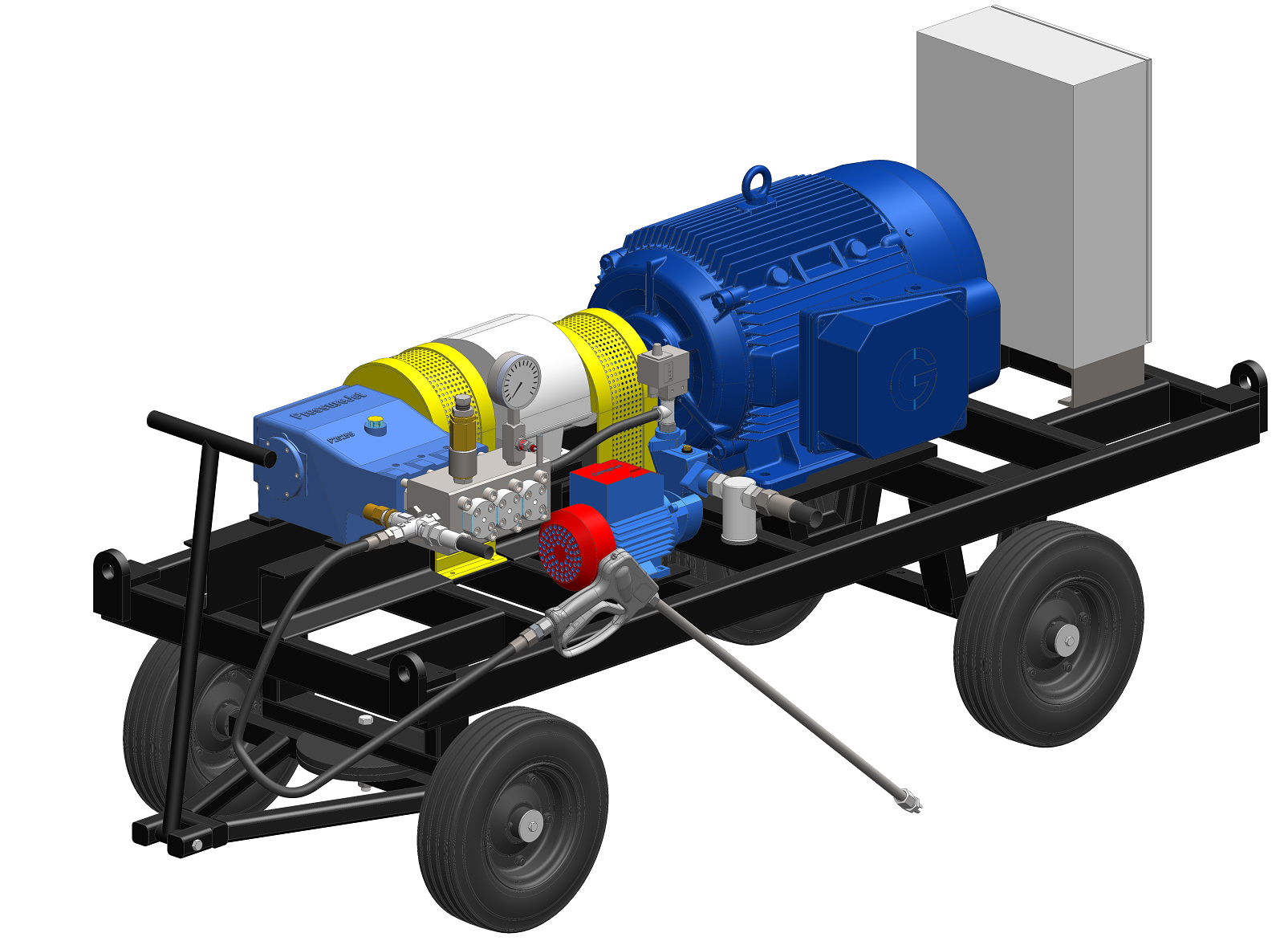 Blue Hydrostatic Pressure Testing Pump