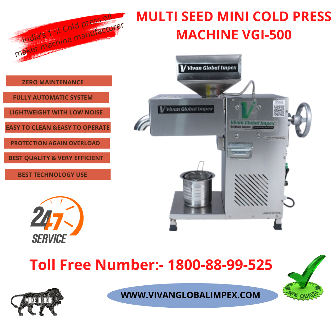 Mini Oil Expeller Machine - Food Grade Stainless Steel, Automatic Operation With 1 Year Warranty