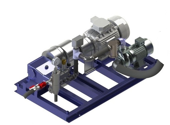 Blue Triplex Plunger Hydro Test Pump