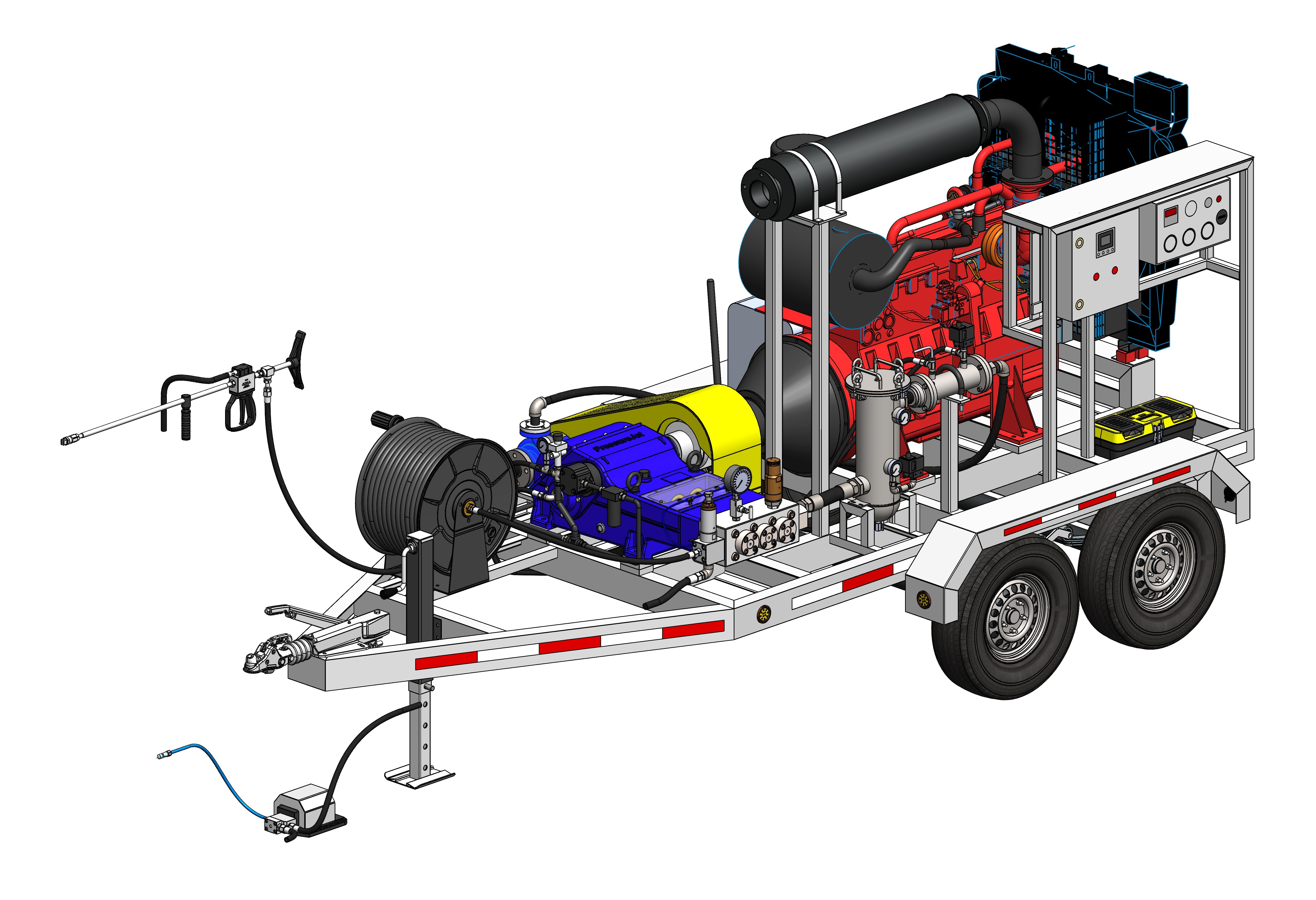 Blue Diesel Driven Hydro Test Pump
