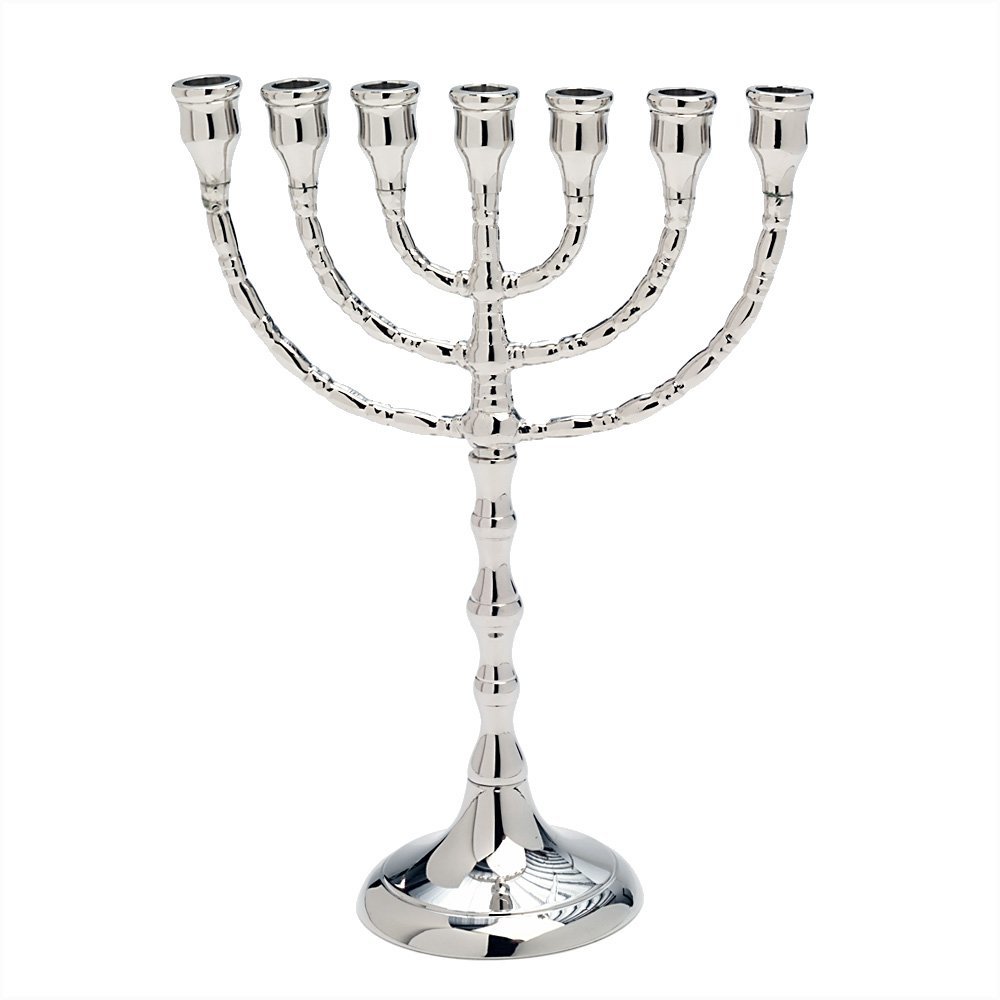 Brass White Candle Holder Full Engraved