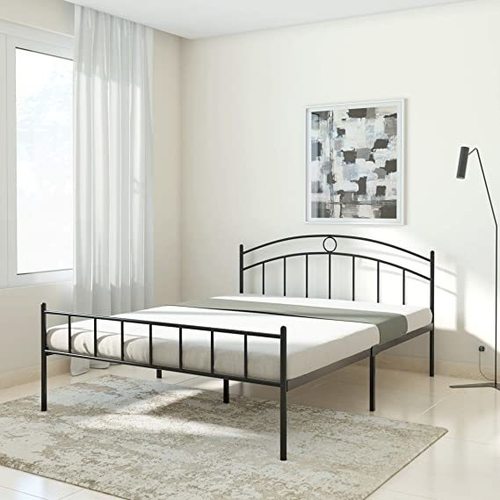 KS Creations Metal Single Bed - 6x3x1.5 Foot, Elegant Black Finish | Durable, Eco-Friendly, No Assembly Required