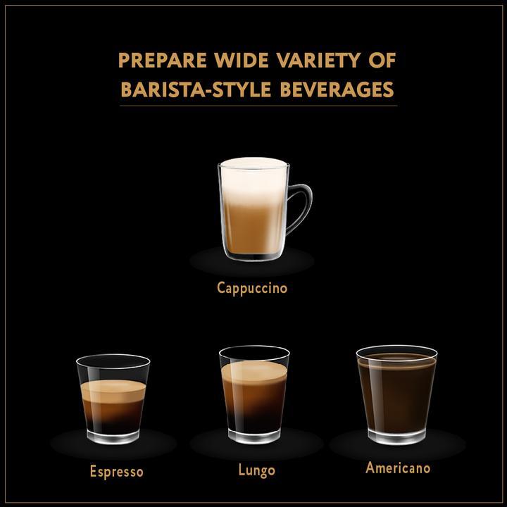 White Lattisso One-touch Capsule Coffee Machine