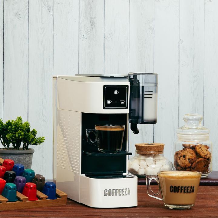 White Lattisso One-touch Capsule Coffee Machine