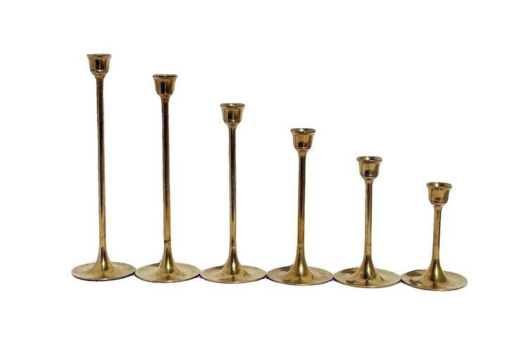 Brass Branch Of Tree Three Joint Candle Holder