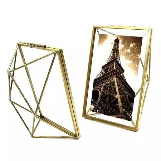 Glass Photo Frame - Brass Metal, 152.4x101.6mm, Clear Glass With Gold Finishing | Professional Style For Elegant Home Decor