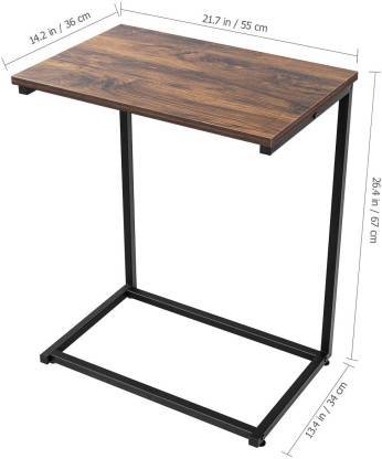 Black Metal Side Table For Living Room No Assembly Required