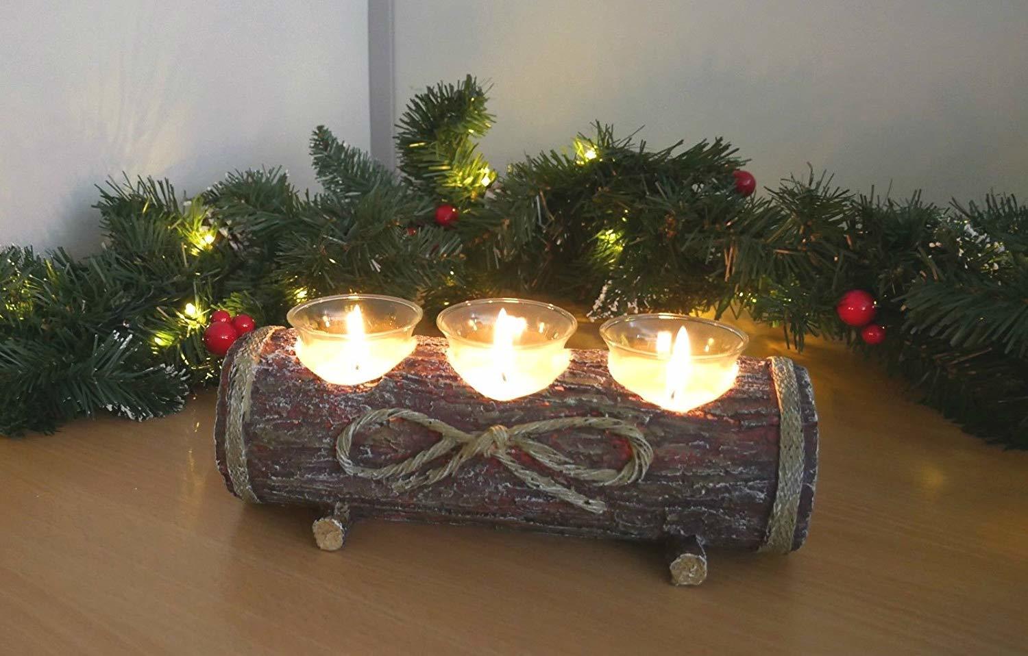 Leaf Engraved White Rainbow Candle Holder Set Of Three
