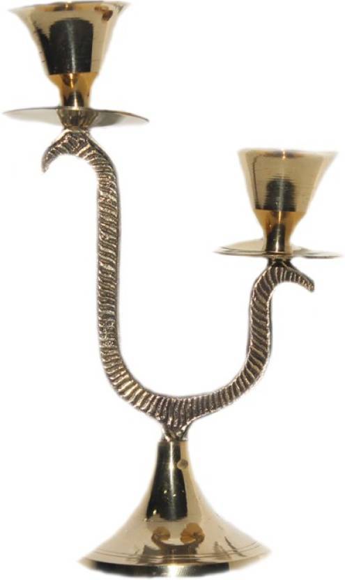 Gold Candlestick Set Holder