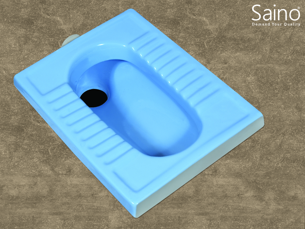 Ceramic Squatting Toilet Pan - 20x16 Inches | Pure White Glossy Finish Floor Mounted One Piece Design 10.5 Kg