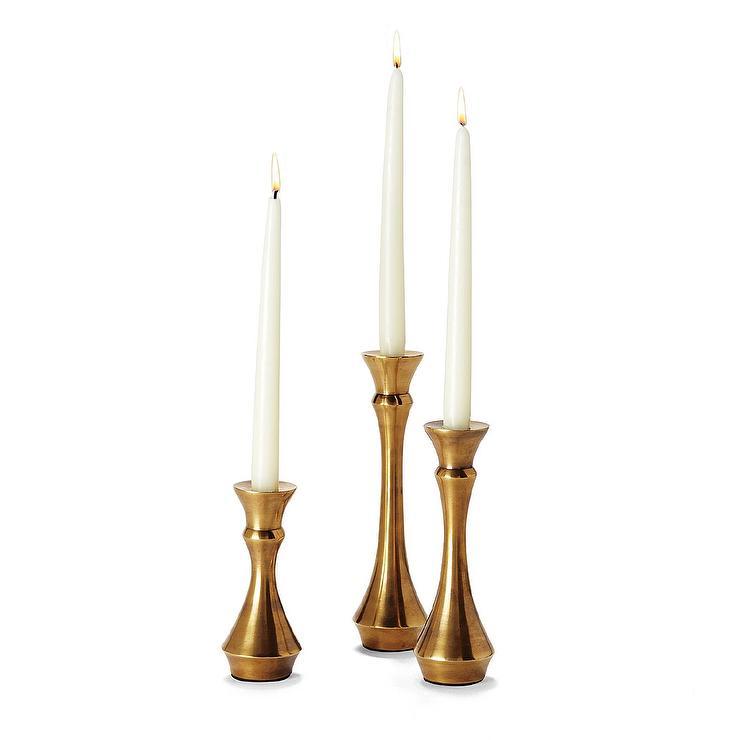 Brass Three Different Kinds Of Flower Candle Holder