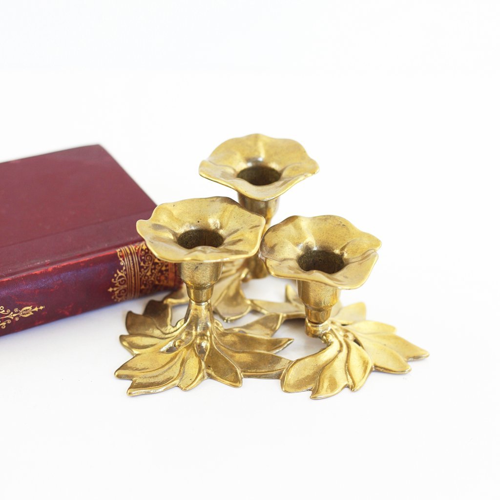 Brass Fingergrip Candle Holder