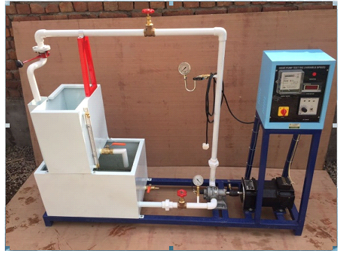 Reciprocating Pump Test Rig - Stainless Steel, 1 Hp Capacity, 250 Rpm Max Speed | Digital Tachometer Optional, Pressure & Vacuum Gauges Included