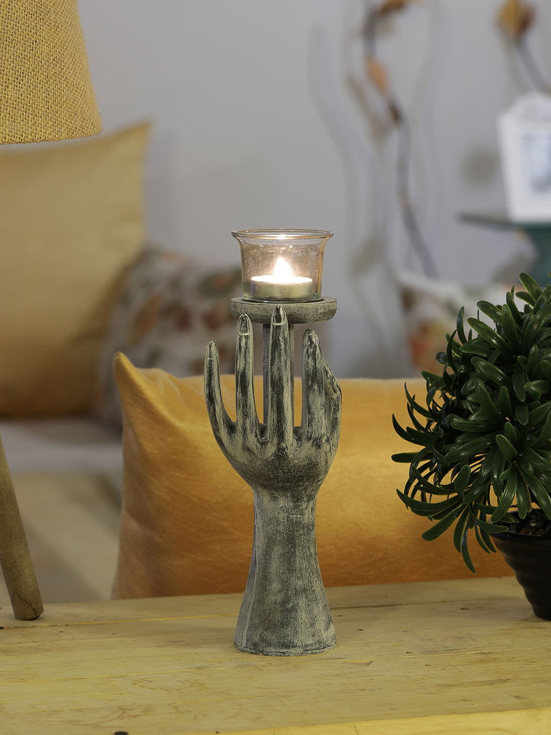 Brass Metal Candle Holder Set