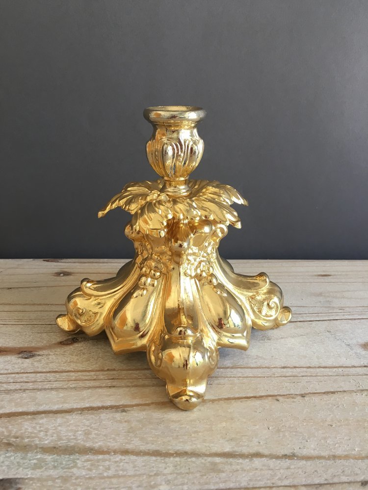 Brass Metal Candle Holder Set
