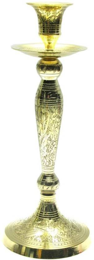 Brass Round Fingergrip Candle Holder