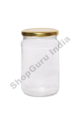 720ml Round Pickle Glass Jar - Transparent Glass, Hollow Structure, Smooth Surface | Ideal for Packing and Preserving Food Items