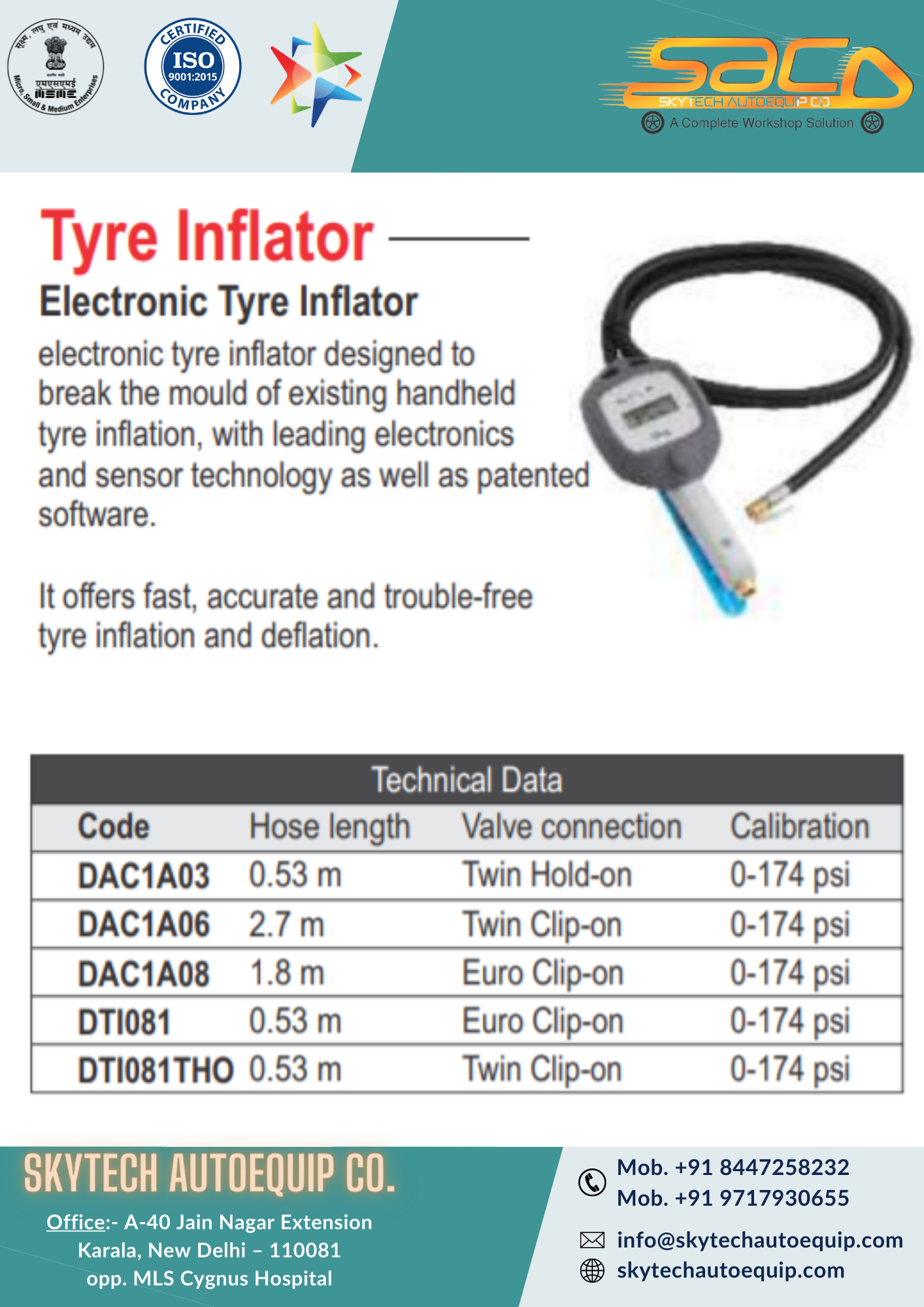 Electronic Tyre Inflator Warranty: 1