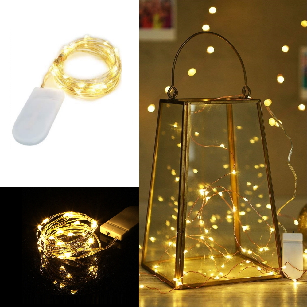 20 Led Coin Battery Powered Fairy String Light - Plastic Material, Warm White Color | 6v Working Voltage, Cr2032 Battery Operated For Versatile Decoration