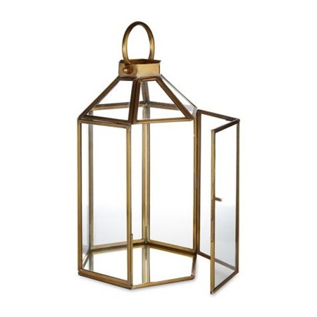 Antique Lantern - Wood, 12x8x6 Inches, Black | Ambient Lighting, Durable Material, Elegant Design, Portable, Rustic Charm
