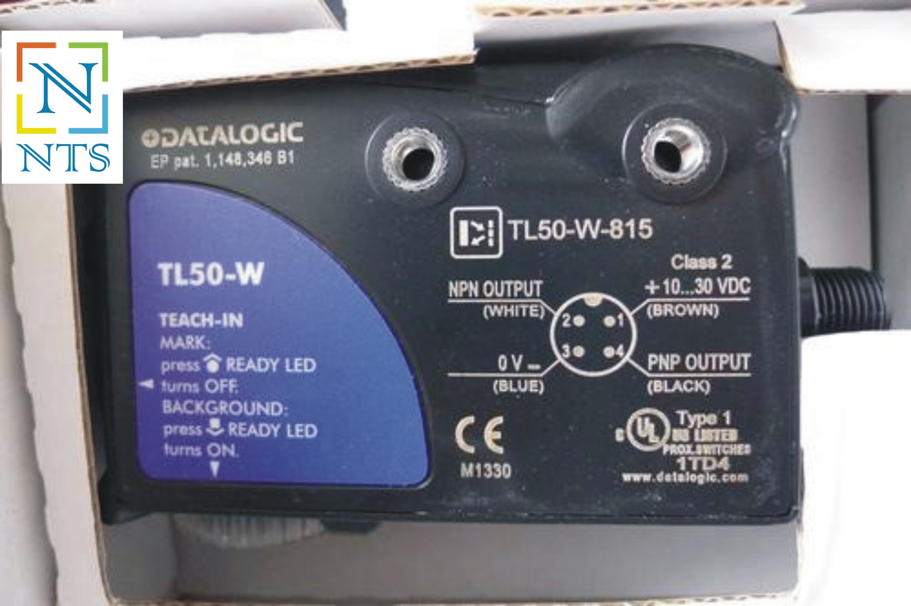 New Datalogic Tl50-w-815 / Tl50w815 Color Mark/contrast Sensor - Abs Housing, 1.5x5 Mm Spot Size, Rgb Led Light Emission | Pnp/npn Outputs, Ip67 Protection, Automatic Color Selection