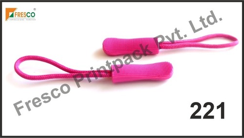 Zip Puller - Plastic, Standard Size, Pink | Easy Grip Loop, Durable Material, Versatile for Garments, Simple Installation