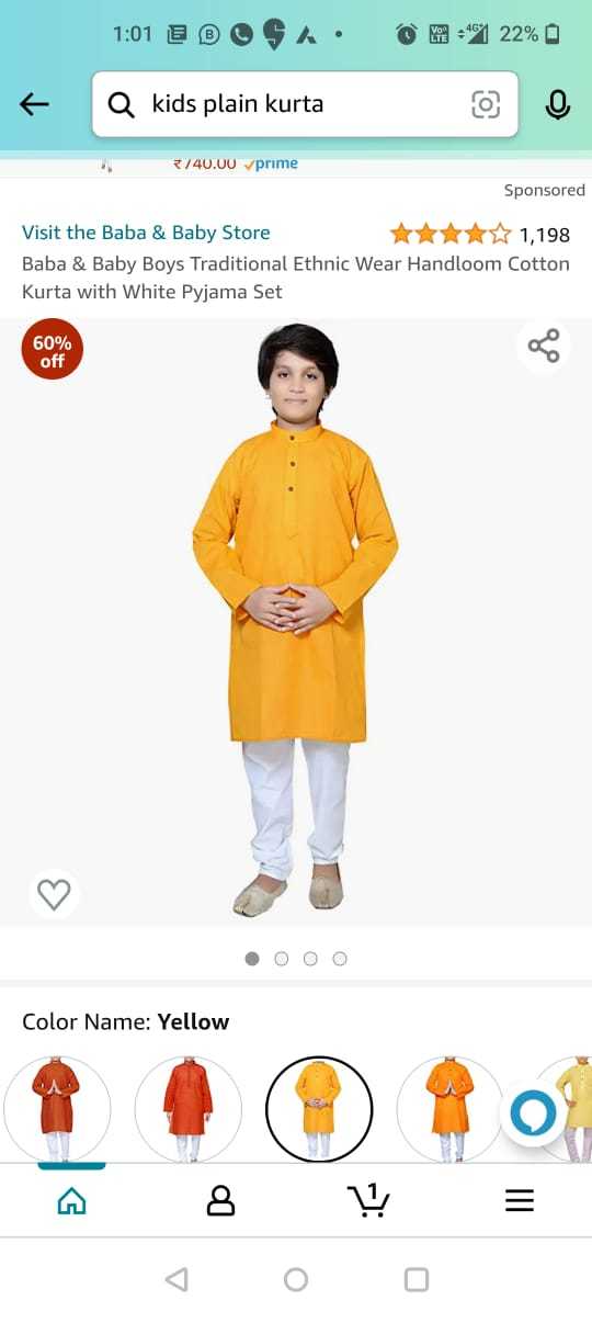 Kids Kurta - Cotton Sizes 20-30 | Full Sleeves Traditional Style Breathable Washable Customized Logo Available In 7-8 Colors