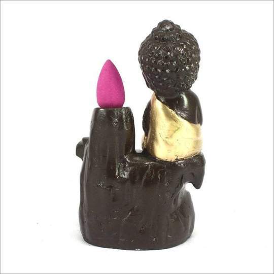 Polishing Backflow Incense Burner Homemade Adorable Buddha Statue With Backflow