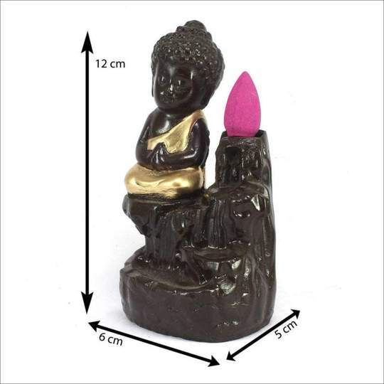 Polishing Backflow Incense Burner Homemade Adorable Buddha Statue With Backflow