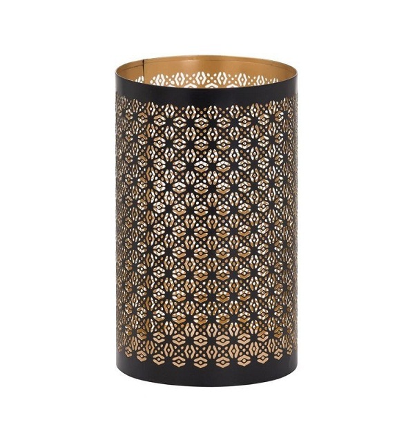 Candle Holder - Handmade Metal Iron Votive, Elegant Coated Design For Home And Wedding Decoration, Ideal For Pillar Or Tea Light Candles