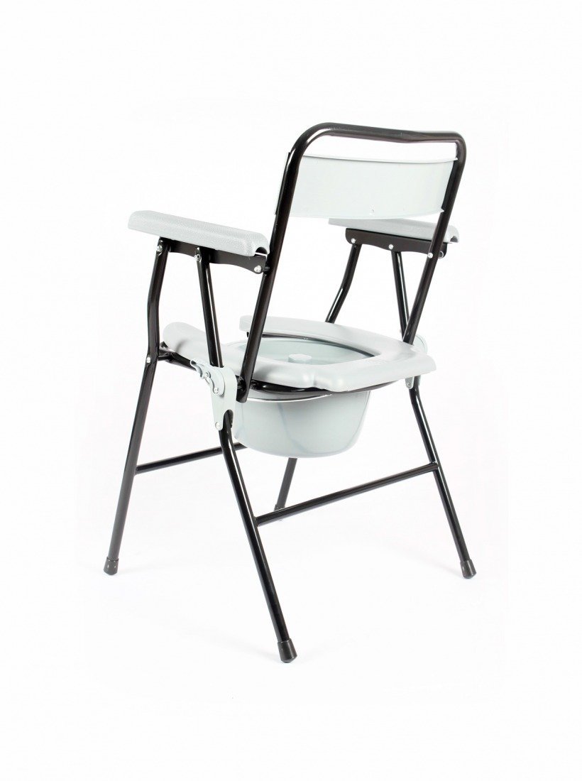 V20 Vita Series Basic Commode Chair Color Code: Grey And Black