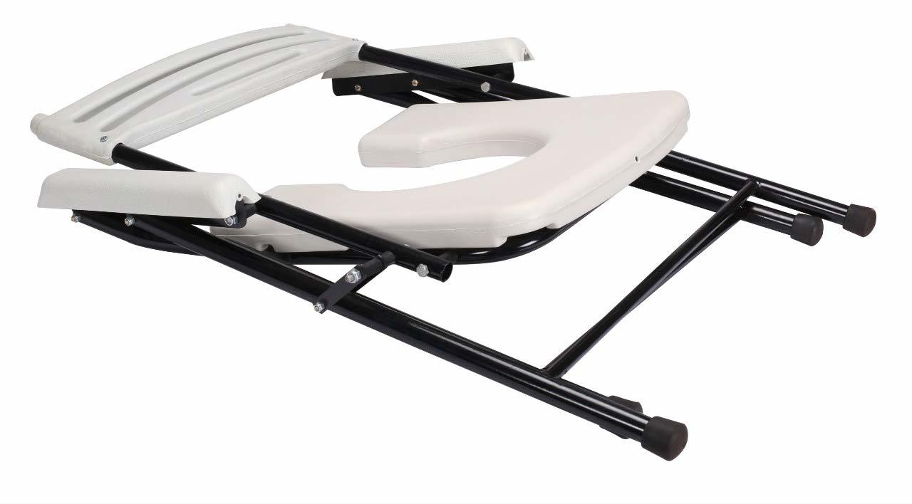 V20 Vita Series Basic Commode Chair Color Code: Grey And Black