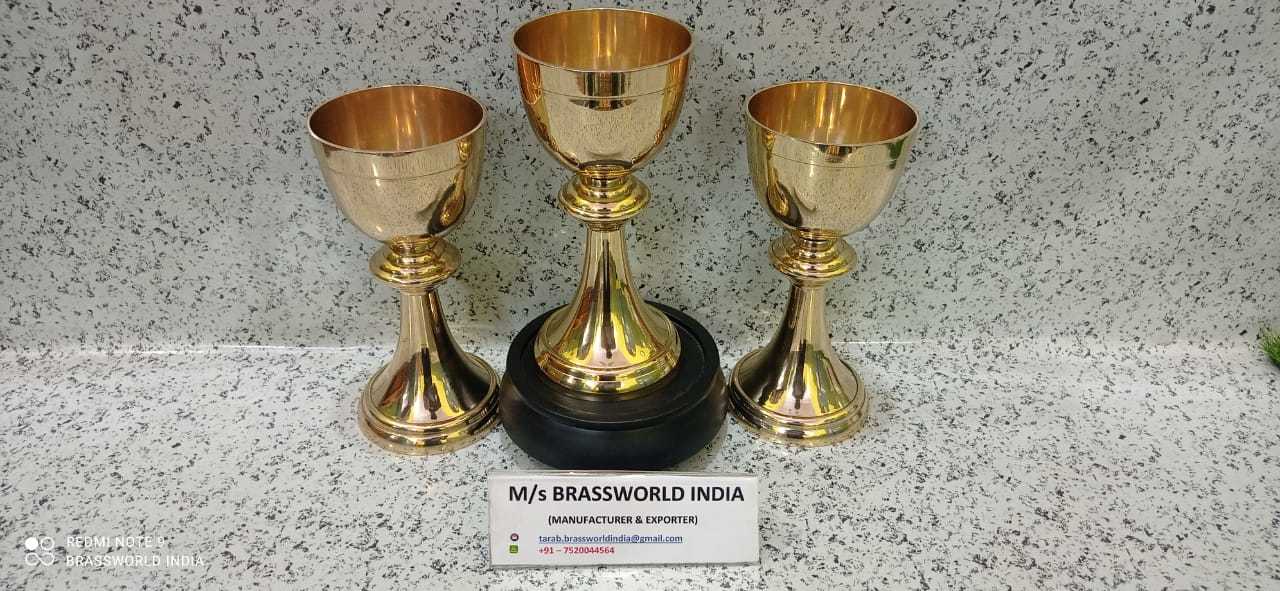 Brass Modern Quality Set Of Three Church Supplies