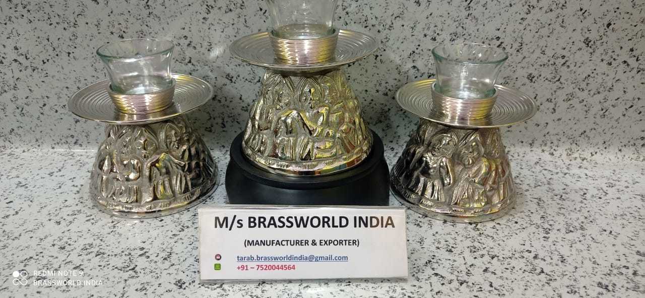 Brass Tea Light Engraved Candle Holder Church Supplies