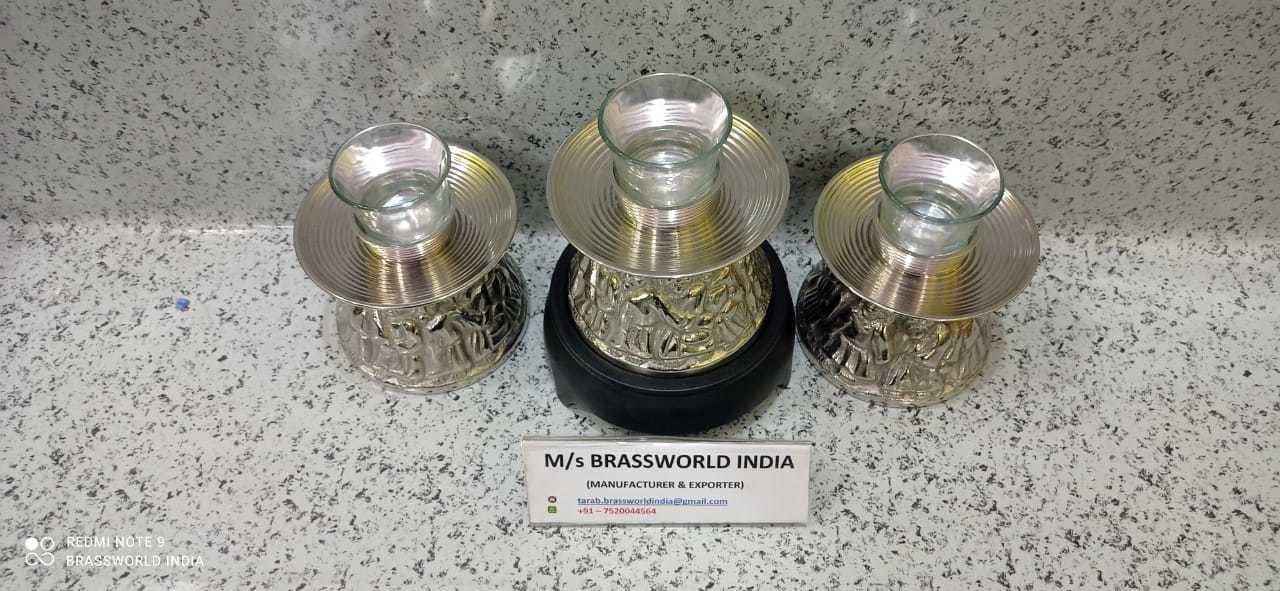 Brass Tea Light Engraved Candle Holder Church Supplies