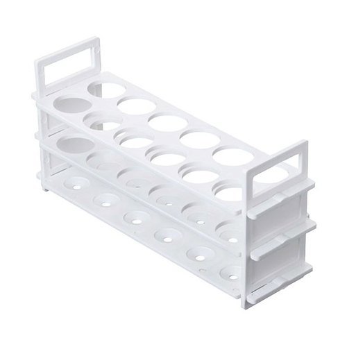 Plastic Test Tube Rack - 36 Hole, 10 x 4.44 x 2.44 Inches, White Plastic Design for Laboratory Use