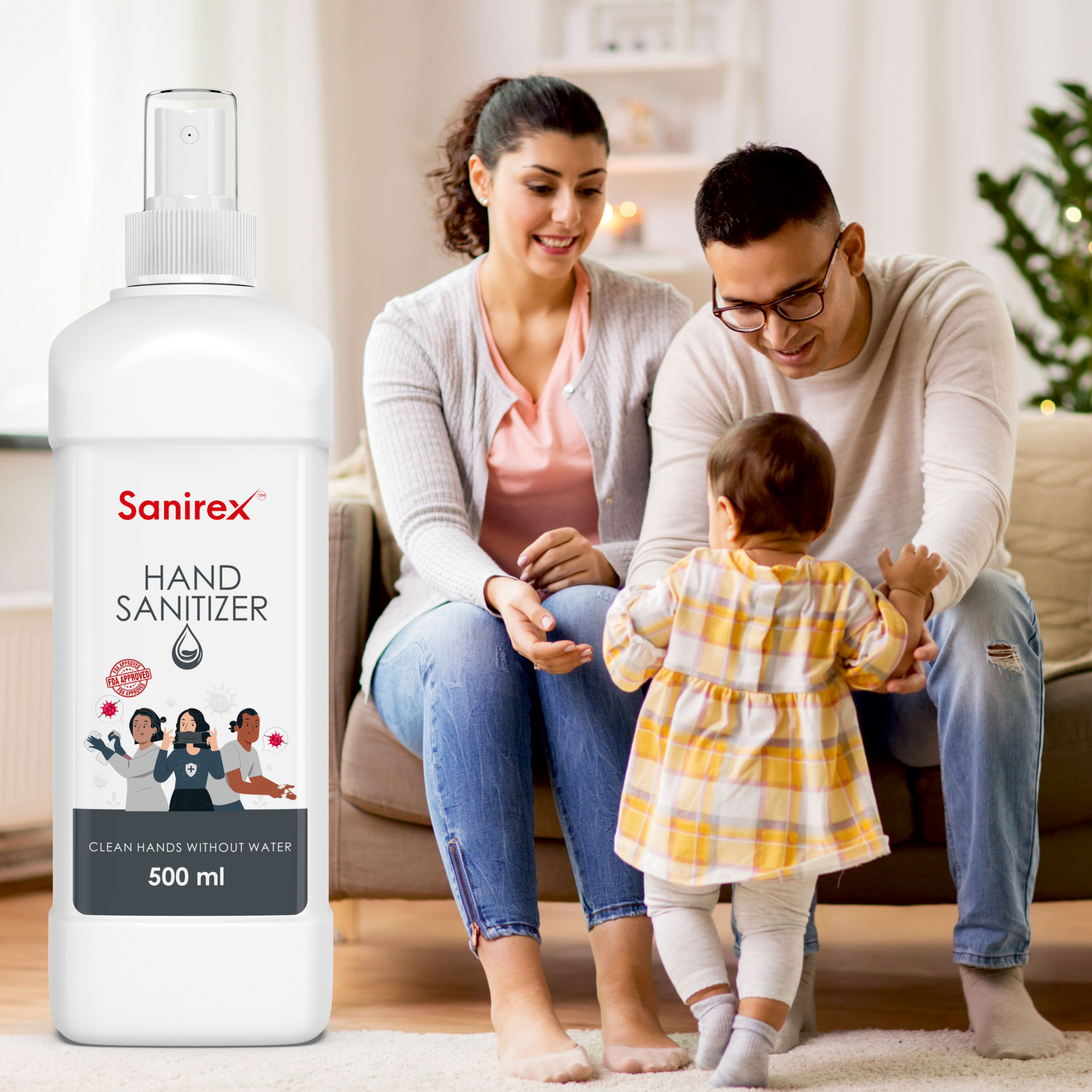 Hand Sanitizer - 500 Ml Isopropyl Alcohol Formula | Multi-use For All Ages, Ideal For Personal Care, Store In Dry Place, 18 Months Shelf Life