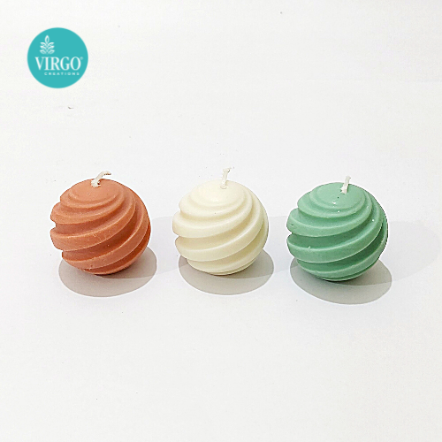 Spiral Ball Candle: Multicolor Multi Fragrance - Burning Time: 5 Hours