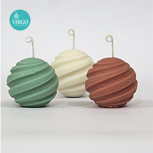 Spiral Ball Candle: Multicolor Multi Fragrance - Burning Time: 5 Hours