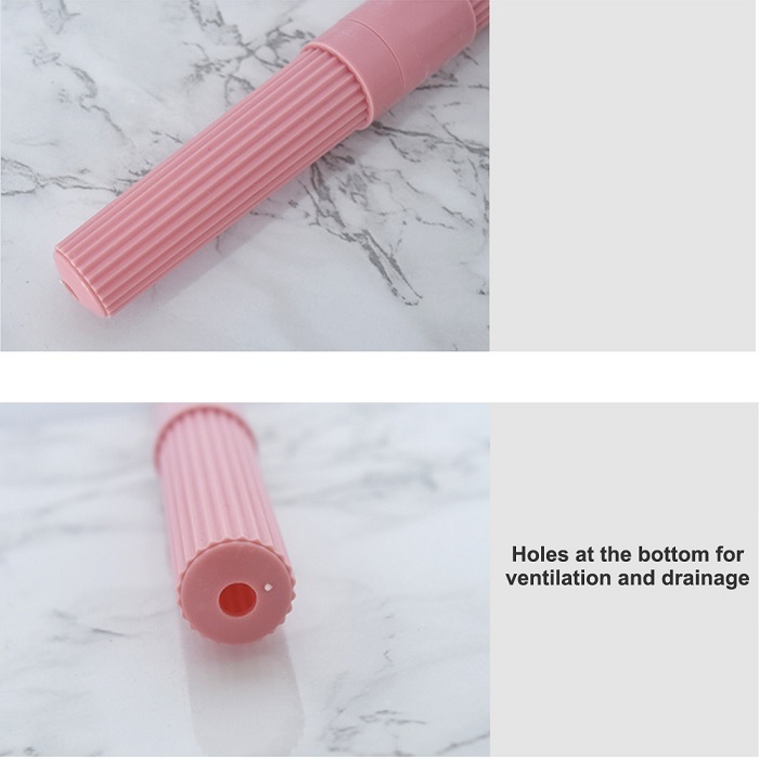 Plastic Toothbrush Holder - Durable Bpa-free Material | Stylish Design, Easy To Clean, Space-saving Solution