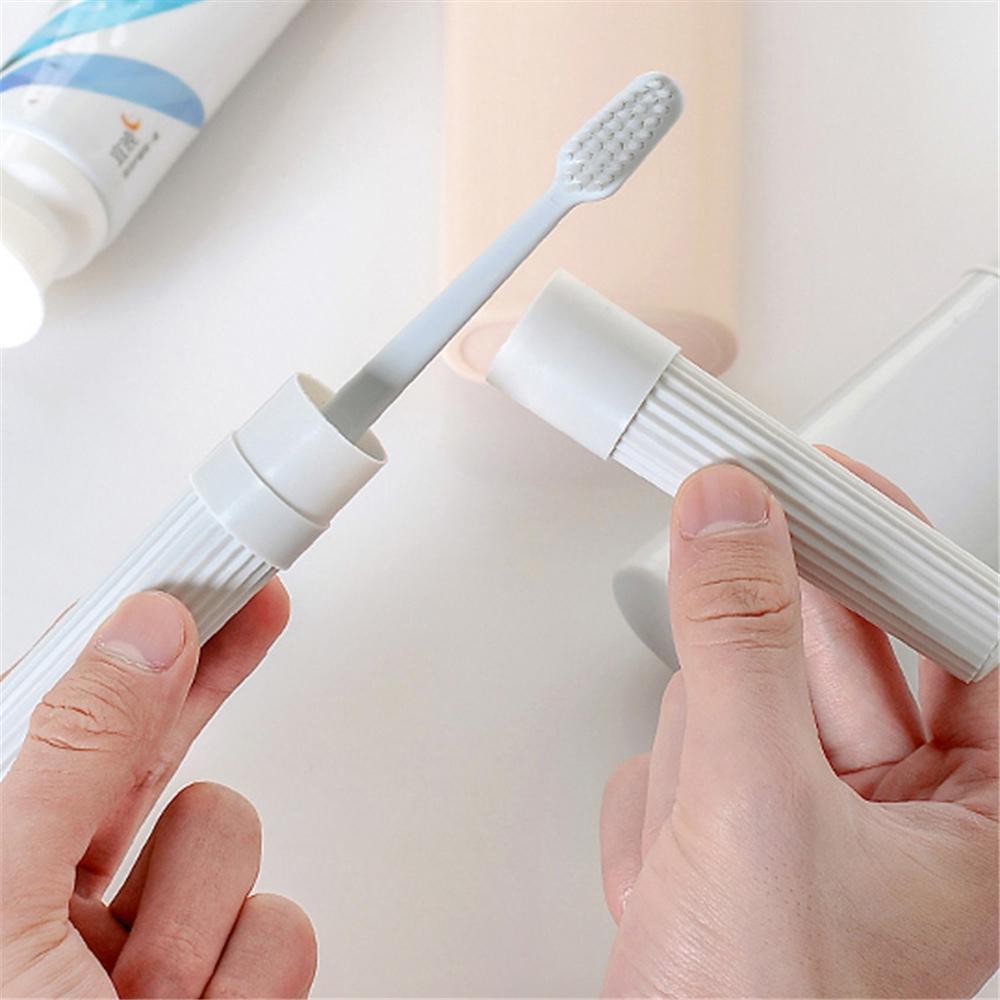 Plastic Toothbrush Holder - Durable Bpa-free Material | Stylish Design, Easy To Clean, Space-saving Solution