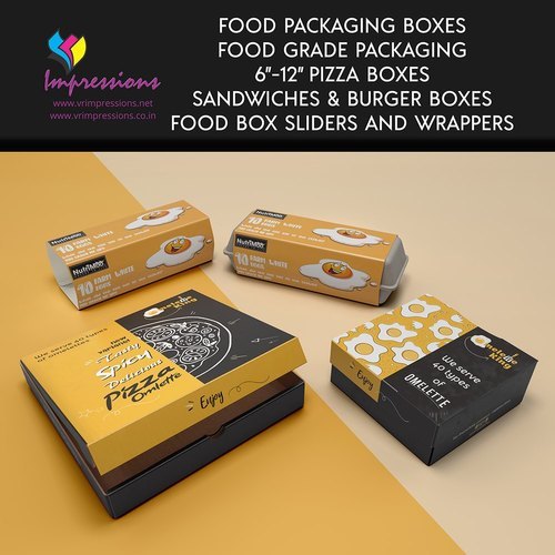 Pizza Packaging Box - Cardboard, 6"/9"/12" Sizes | Customizable, Glossy Lamination, Eco-friendly, Secure Lid With Venting Holes